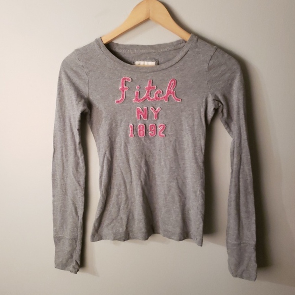 Grey long sleeve FITCH‎ NY shirt big kids size med